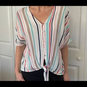 Tie blouse